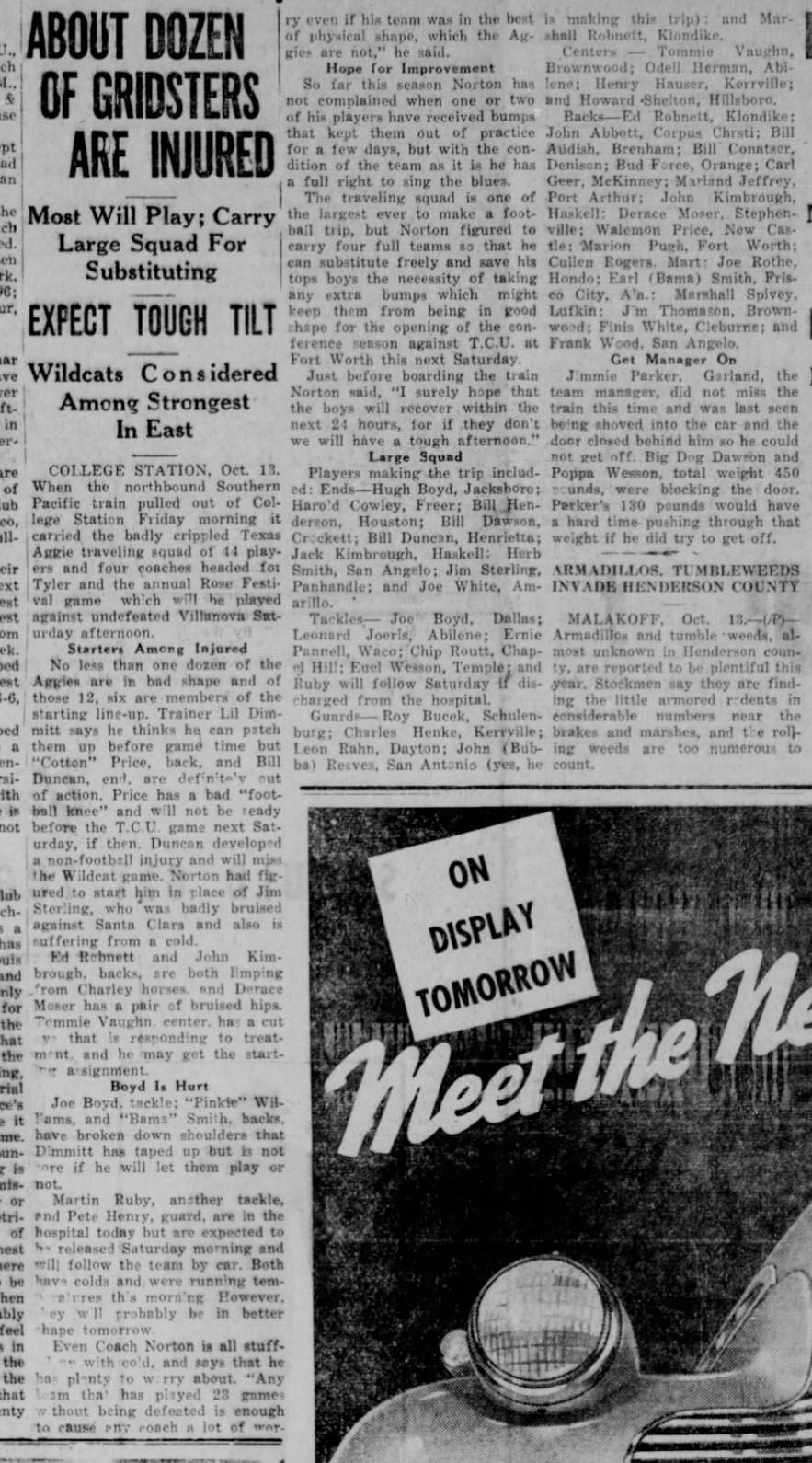 The Eagle Archives: October 13, 1939